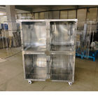Sturdy Custom Metal Products / Stainless Steel Dog Cage With 4 Caster Wheels