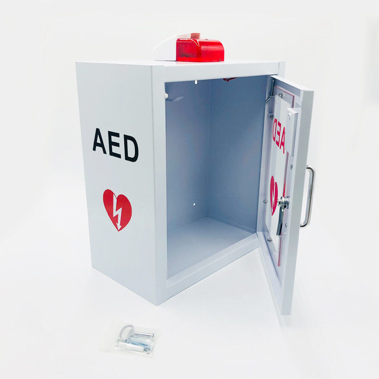 Customizable AED Defibrillator Cabinets , Alarmed AED Wall Box 400x360x200mm