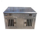 ダイヤモンドの版貯蔵コンパートメントが付いているアルミニウム二重犬箱