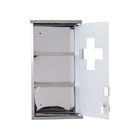 2つの棚およびガラス ドアが付いているロックできる ステンレス鋼の壁に取り付けられた救急処置の常備薬戸棚