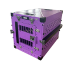 ペット中型アルミニウム折りたたみ犬箱は30インチ折り畳み式の紫色色に金属をかぶせる