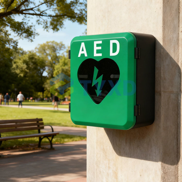2026 NEW DESIGN Outdoor Heated Waterproof AED Wall Mount Cabinet with Audible Alarm