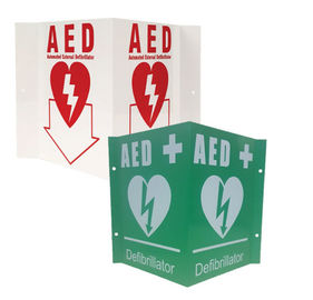 受諾可能な平らな/90度/Vのタイプ救急処置AEDの印のカスタム化